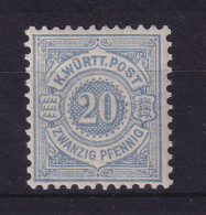 Württemberg 1875 Ziffer 20 Pfennig Mi.-Nr. 47a Postfrisch ** - Nuevos