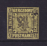 Altdeutschland Bergedorf 1861 Wappen 1 1/2 Schilling Mi-Nr. 3 Postfrisch ** - Bergedorf