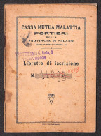 Regno - Documenti/Varie - 1933/1942 - Libretto Di Iscrizione Cassa Mutua Malattia Portieri - Non Compilato - Andere & Zonder Classificatie