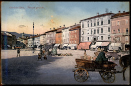 Regno - Documenti/Varie - Gorizia/Poste Italiane - Cartolina A Colori (Piazza Grande/mercato) Per Firenze Del 13.9.1916 - Sonstige & Ohne Zuordnung