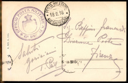 Regno - Documenti/Varie - Posta Militare 48 Divisione - Cartolina Da Gorizia (Corso Franz Josef) A Firenze Del 18.8.1916 - Autres & Non Classés