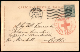 Regno - Documenti/Varie - Croce Rossa Italiana/Comitato Di Firenze/Ospedale Territoriale N. 1 (rosso) - Cartolina Per Ci - Autres & Non Classés