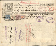 Regno - Documenti/Varie - Cambiale Del 1908 Con Uso Misto Di Marche Da Bollo - Other & Unclassified