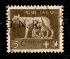 RSI - G.N.R. Brescia - 1943 - 5 Cent (470/Ifc) Usato - G A Cavallo - Sonstige & Ohne Zuordnung