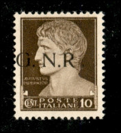 RSI - G.N.R. Brescia - 1943 - 10 Cent (471/Iba + L) Con Soprastampa A Sinistra + R Accostato A N - Gomma Integra - Other & Unclassified