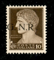 RSI - G.N.R. Brescia - 1943 - 10 Cent (471/Iba + L) Con Soprastampa A Sinistra + R Accostato A N - Gomma Integra - Altri & Non Classificati