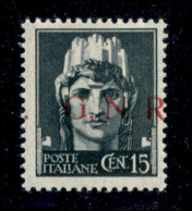 RSI - G.N.R. Brescia - 1943 - 15 Cent (472/I Hb) - Punto Dopo R A Sinistra - Gomma Integra - Sorani (105) - Altri & Non Classificati