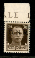 RSI - G.N.R. Brescia - 1943 - 30 Cent (475/I - CEI 6/I) - Seconda Tiratura - Gomma Integra - Cert. AG - Autres & Non Classés