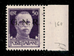 RSI - G.N.R. Brescia - 1943 - 50 Cent (477/I) Bordo Foglio Con Filigrana Lettere 10/10 - Gomma Integra - Raybaudi - Sonstige & Ohne Zuordnung