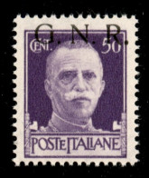 RSI - G.N.R. Brescia - 1943 - 50 Cent (477/Id Varietà Pc) Con Soprastampa In Alto + Punto Grosso Dopo R - Gomma Integra - Sonstige & Ohne Zuordnung