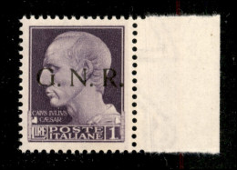 RSI - G.N.R. Brescia - 1943 - 1 Lira (479/Ipc) Bordo Foglio Con Punto Grosso Dopo R - Gomma Integra (250) - Autres & Non Classés