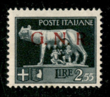 RSI - G.N.R. Brescia - 1943 - 2,55 Lire (483/I - CEI 14/I) - Seconda Tiratura - Sorani + Cert. AG - Andere & Zonder Classificatie