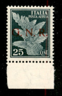 RSI - G.N.R. Brescia - 1943 - 25 Cent (117/Iiab) Con Punto Grosso Dopo R (pos. 99) - Gomma Integra (con Falla Naturale)  - Other & Unclassified