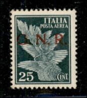 RSI - G.N.R. Brescia - 1943 - 25 Cent (117/I - Aerea) - Seconda Tiratura - Gomma Integra - Sonstige & Ohne Zuordnung