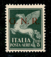 RSI - G.N.R. Brescia - 1943 - 5 Lire (123/I) - Gomma Integra - Due Piccoli Punti Gialli (525) - Autres & Non Classés