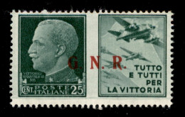 RSI - G.N.R. Brescia - 1943 - 25 Cent Aviazione (15/IIei) Con Punti Piccoli - Gomma Integra - Andere & Zonder Classificatie
