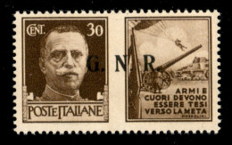 RSI - G.N.R. Brescia - 1943 - 30 Cent Esercito (18/IIee) Con Punto Piccolo Dopo N (pos. 84) - Gomma Integra - Other & Unclassified