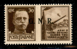 RSI - G.N.R. Brescia - 1943 - 30 Cent Esercito (18/II Varietà Ee) Con Punto Piccolo Dopo N - Gomma Integra - Other & Unclassified