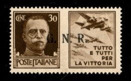 RSI - G.N.R. Brescia - 1943 - 30 Cent Aviazione (19/IIec) Con Punto Grosso Dopo R (pos. 42) - Gomma Integra - Other & Unclassified