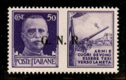 RSI - G.N.R. Brescia - 1943 - 50 Cent Esercito (22/IIef) - Punto Piccolo Dopo R - Gomma Integra - Autres & Non Classés