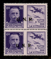 RSI - G.N.R. Brescia - 1943 - 50 Cent Aviazione (23/I + 23/II) - Coppia Di Tipi Diversi - Gomma Integra - Raybaudi - Andere & Zonder Classificatie