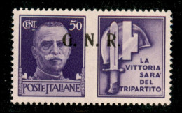 Delcampe - RSI - G.N.R. Brescia - 1943 - 50 Cent Milizia (24/IIef) - Punto Piccolo Dopo R - Gomma Integra - Autres & Non Classés