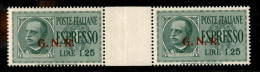 Delcampe - RSI - G.N.R. Brescia - 1943 - 1,25 Lire (19/II) - Coppia Con Interspazio Al Centro - Gomma Integra - Sonstige & Ohne Zuordnung