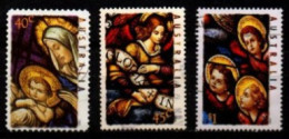 AUSTRALIE   -    Vitraux  Religieux ,  Oblitérés . Madones - Vidrios Y Vitrales