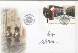 Martin Mörck. Denmark 2008. 350 Anniv Royal Bodyguard. Michel Bl.32 FDC. Signed. - FDC