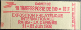 2187 C2 Conf. 4 Carnet Fermé Liberté 1.60F Rouge - Moderne : 1959-...