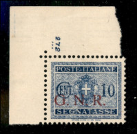 RSI - G.N.R. Brescia - 1943 - 10 Cent (48/I) Angolo Di Foglio Con Numero Di Tavola (272) - Gomma Integra Con Aderenze Di - Autres & Non Classés