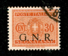 RSI - G.N.R. Brescia - 1943 - 30 Cent (51 Varietà) Usato - Soprastampa Al Centro (normalmente Spostata A Sinistra) - Altri & Non Classificati
