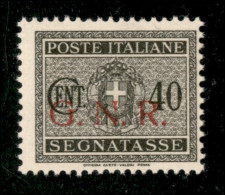 RSI - G.N.R. Brescia - 1943 - 40 Cent Segnatasse (52/I) - Gomma Integra - Andere & Zonder Classificatie