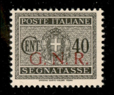 RSI - G.N.R. Brescia - 1943 - 40 Cent Segnatasse (52/I) - Gomma Integra (200) - Andere & Zonder Classificatie