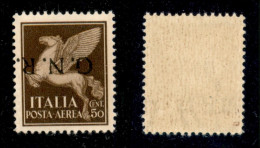 Delcampe - RSI - G.N.R. Verona - 1944 - 50 Cent (118a) Con Soprastampa Capovolta - Gomma Integra (110) - Autres & Non Classés