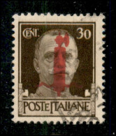 RSI - Provvisori - 1944 - Firenze - 30 Cent (492/I - Carminio Lilla) Usato - Timbrino Di Garanzia A. Rossi - Other & Unclassified