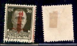 RSI - Provvisori - 1944 - 30 Cent (492) Usato - Spazio Tipografico A Sinistra - Non Catalogato - Sonstige & Ohne Zuordnung