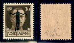 RSI - Provvisori - 1944 - Soprastampa Nera - 30 Cent (492Aa) Con Soprastampa Capovolta - Gomma Integra - Chiavarello - Autres & Non Classés