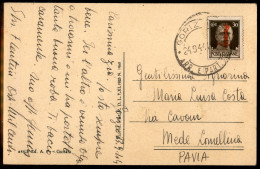 RSI - Provvisori - 30 Cent (492E) Con Fascio Rosso Arancio - Cartolina Da Gorizia A Pavia Del 24.9.1944 - Autres & Non Classés