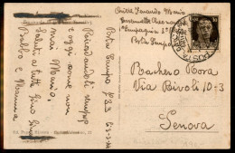 RSI - Definitivi - Posta Da Campo 753 - 30 Cent (249 - Regno) Su Cartolina Per Genova Del 4.3.44 - Altri & Non Classificati