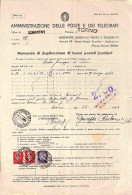 RSI - Documenti/Varie - Imperiale - 1 Lira (252A) + Coppia Del 2 Lire (255) Su Intera Domanda Di Duplicazione (Mod. B.I. - Other & Unclassified