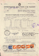 RSI - Documenti/Varie - Imperiale - 1,25 Lire (253) + Cinque 1,75 Lire (254) Su Intera Domanda Di Duplicazione (Mod. B.I - Altri & Non Classificati