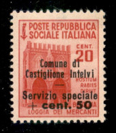 Emissioni Locali - Castiglione D'Intelvi - 1945 - 20 Cent + 50 (3) - Gomma Integra - Andere & Zonder Classificatie