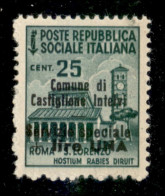 Emissioni Locali - Castiglione D'Intelvi - 1945 - 25 Cent + 1 Lira (7) - Gomma Integra - Altri & Non Classificati