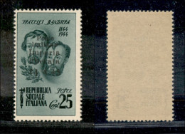 C.L.N. - Imperia - 1945 - 25 Cent Bandiera (13d) - Senza Entrambi I Trattini - Gomma Integra - Andere & Zonder Classificatie