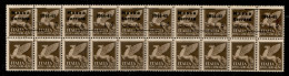 C.L.N. - Massa Carrara - 1945 - 5 Lire Su 50 Cent Aerea (Errani 2+2b+2a+2+2) - Intera Striscia Orizzontale Di Cinque - E - Other & Unclassified