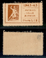 C.L.N. - Valle Bormida - 1945 - 1,25 Lire Teseo (19 Varietà) - Cifra 5 Parziale - Gomma Integra - Non Catalogato (55) - Other & Unclassified