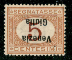 Occupazioni I Guerra Mondiale - Venezia Giulia - 1918 - 5 Cent Segnatasse (1 A) - Soprastampa Capovolta - Gomma Integra - Otros & Sin Clasificación