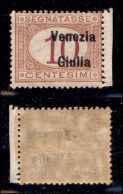 Occupazioni I Guerra Mondiale - Venezia Giulia - 1918 - 10 Cent Segnatasse (2e) Con Soprastampa A Destra - Gomma Integra - Andere & Zonder Classificatie