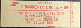 2187 C3 Conf. 9 Carnet Fermé Liberté 1.60F Rouge - Moderni : 1959-…